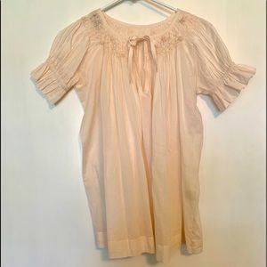 Innika Choo hand-smocked tie-neck blouse